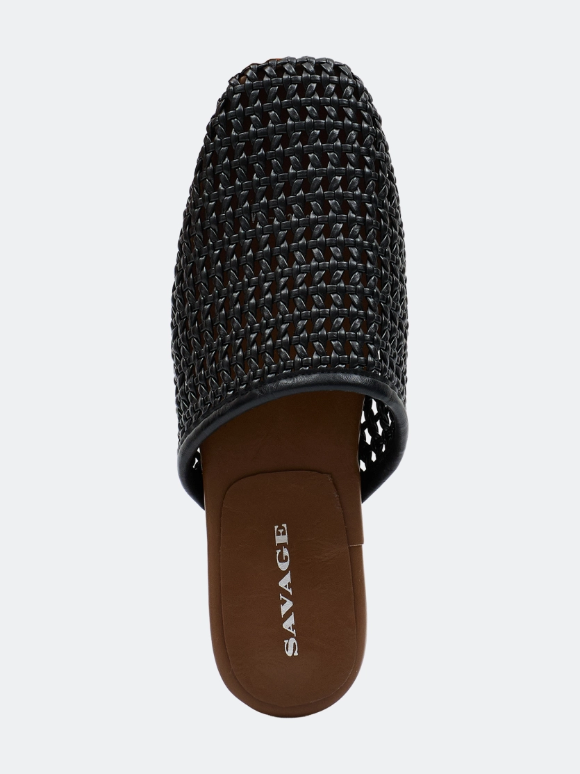 Плетеные кожаные сабо 