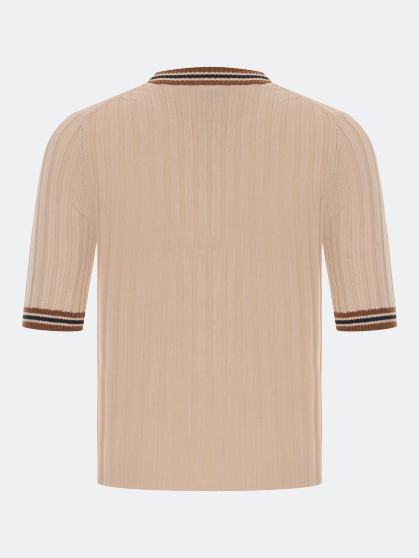 Укороченный джемпер в рубчик