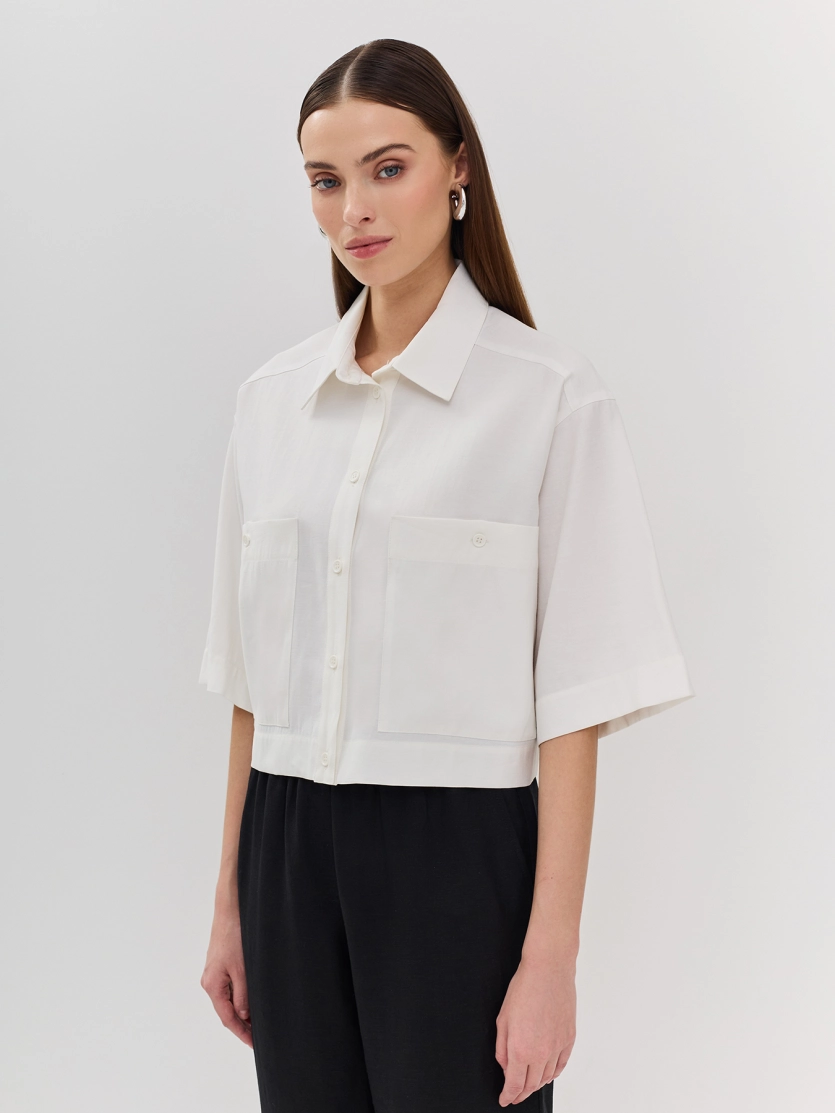 Укороченная Oversize блузка