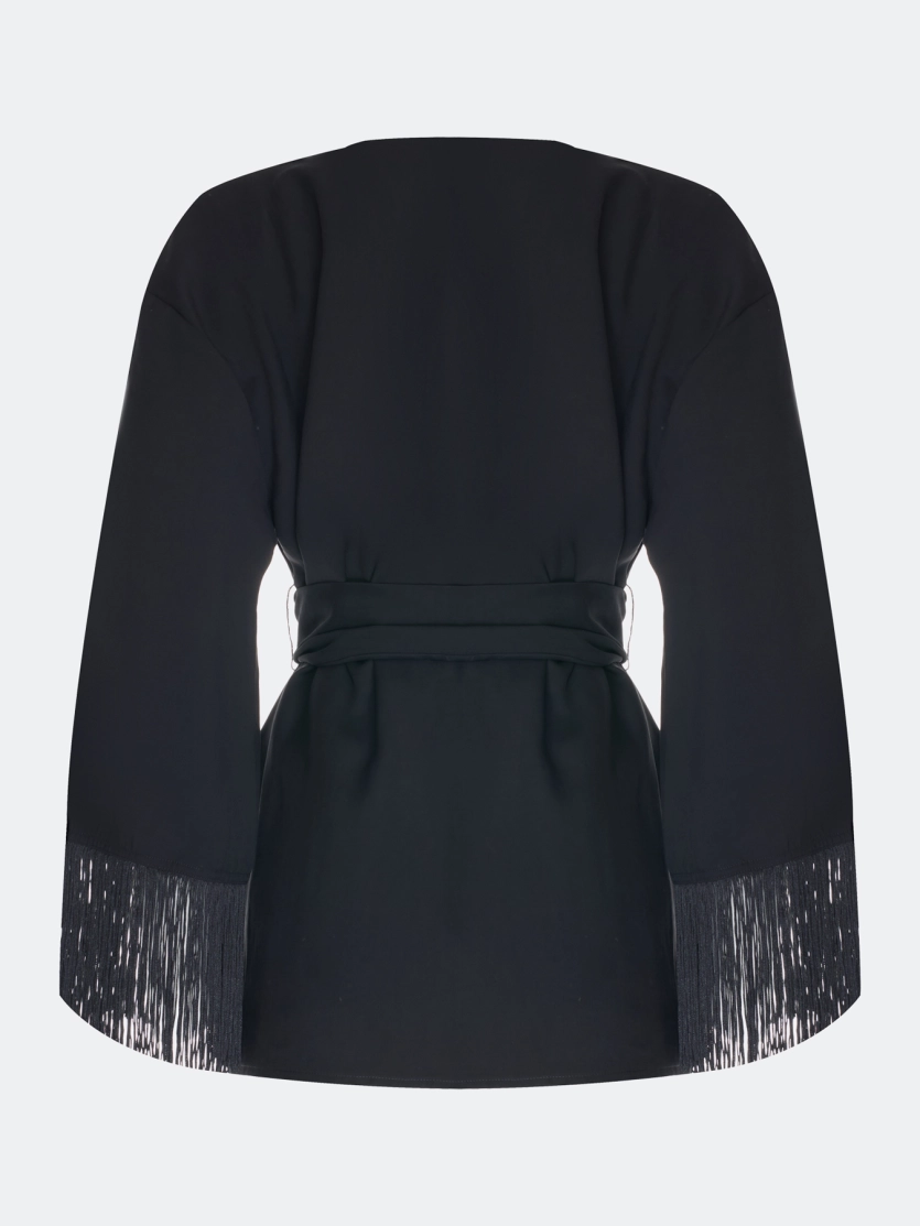 Жакет-кимоно с бахромой