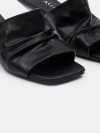 Сабо из эко кожи с квадратным мысом
