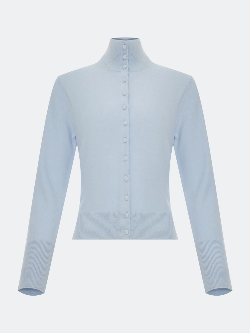 Кардиган с высоким воротником