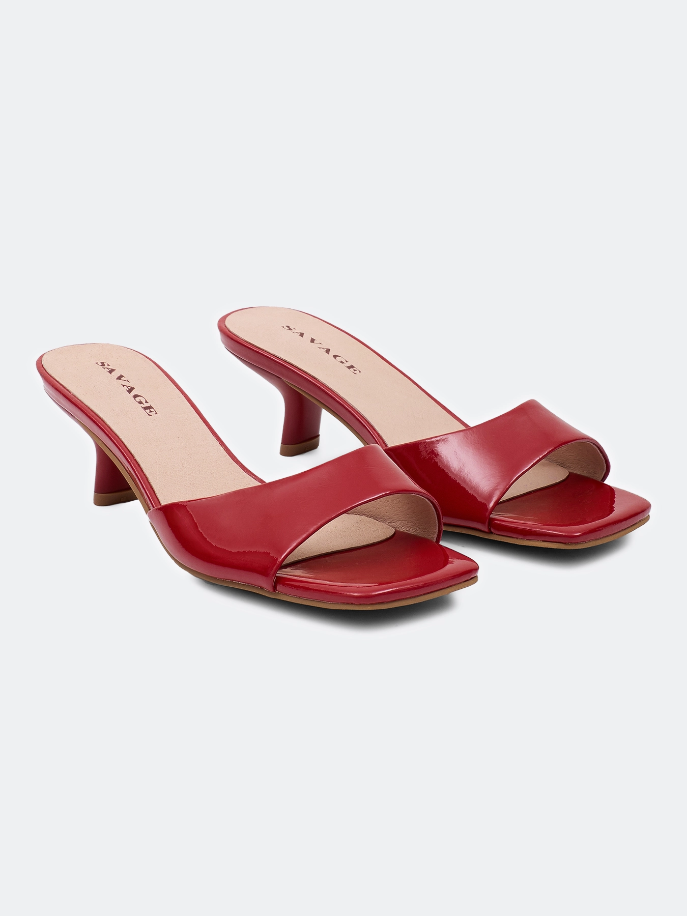 Яркие сабо из натуральной кожи SAVAGE