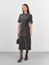 Велюровое платье с принтом