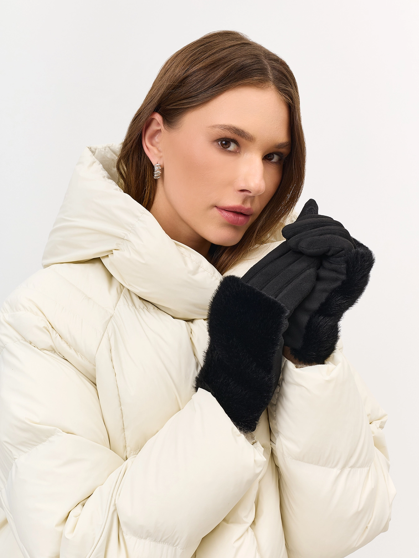 2в1 меховые митенки и перчатки SAVAGE