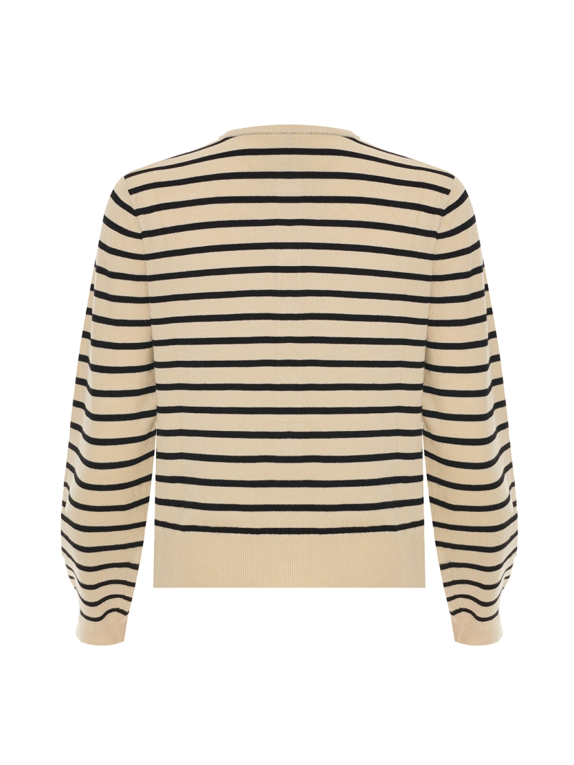 Вязаный кардиган в тонкую полоску