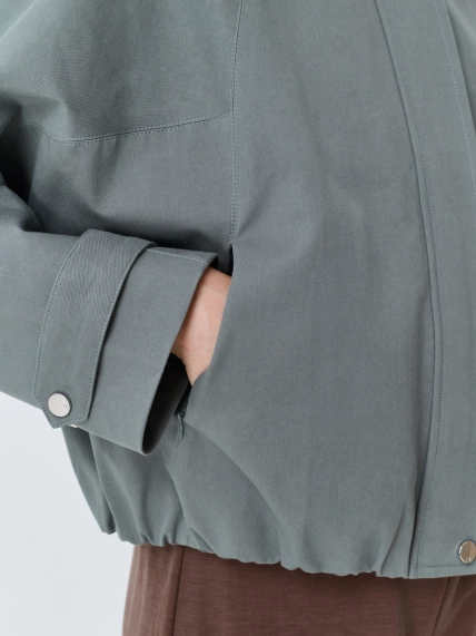 Укороченный бомбер из 100% хлопка