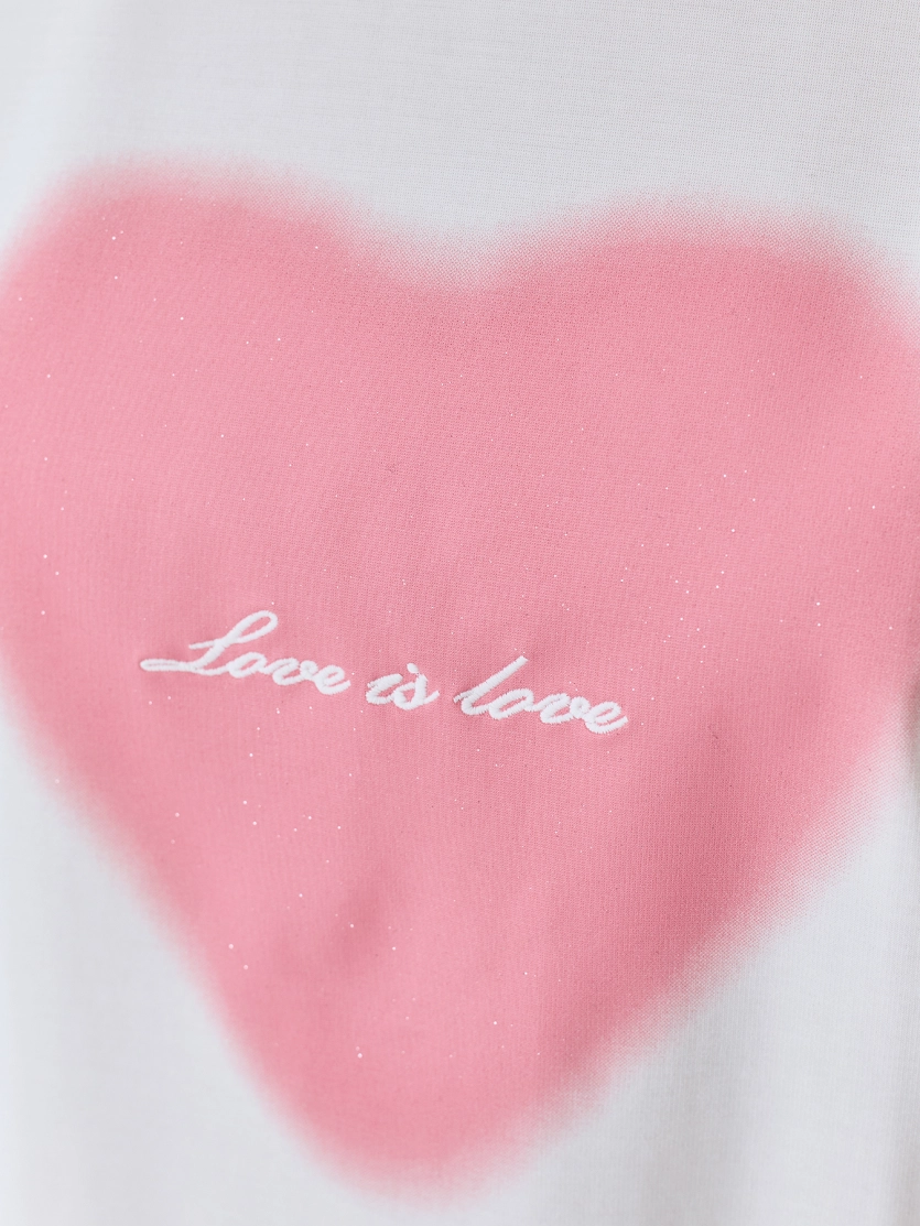 Футболка с принтом "сердце"