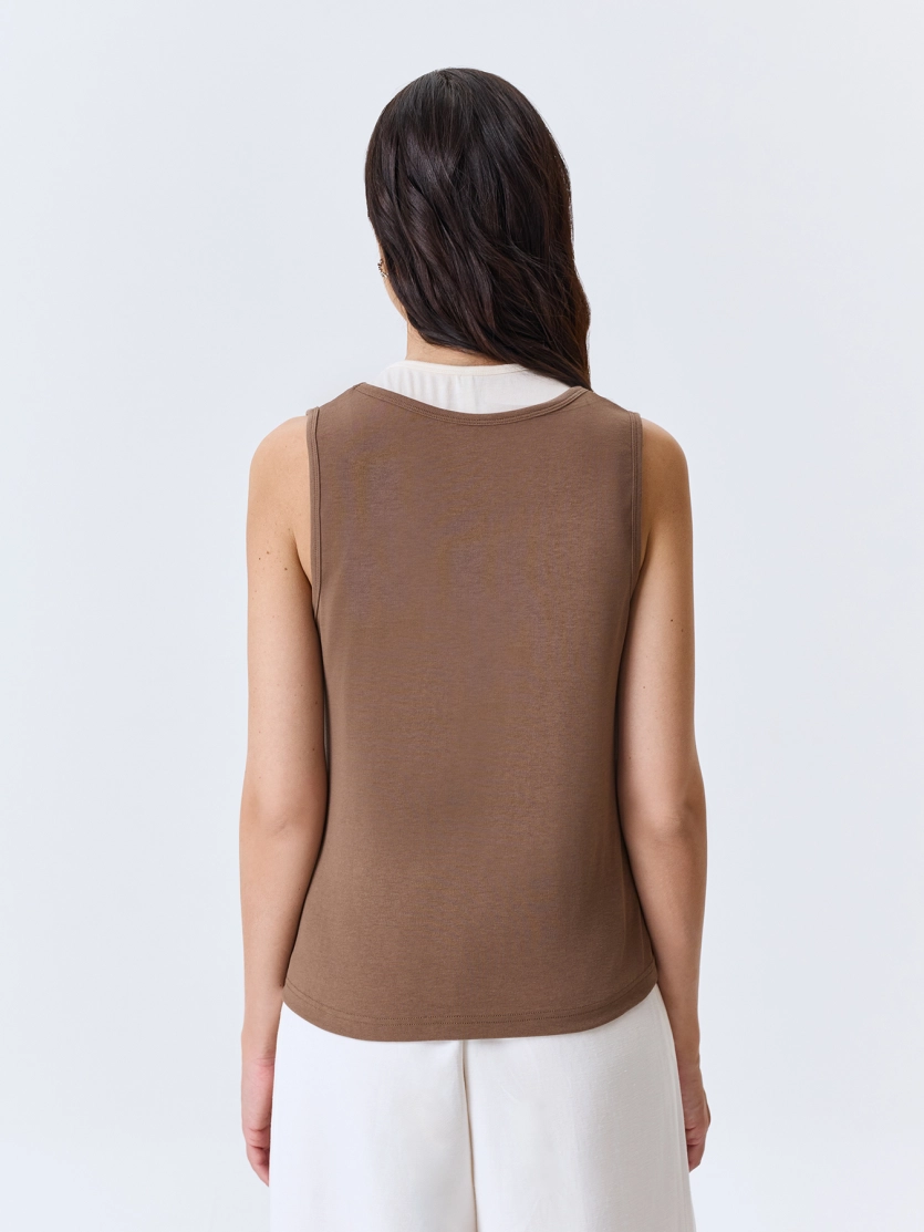 Двойной хлопковый топ