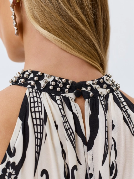 Платье-миди с этническим принтом