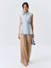 Сатиновые брюки палаццо