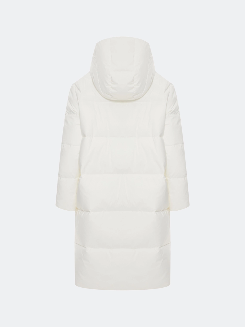 Теплое пальто с квадратной стежкой