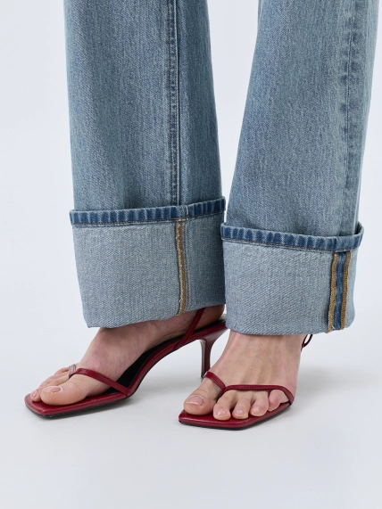 Джинсы STRAIGHT с отворотами