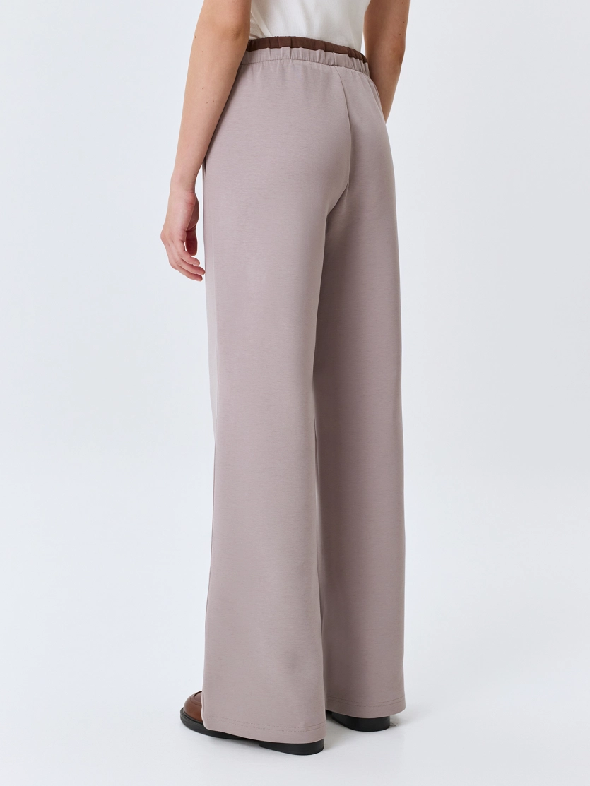 Прямые трикотажные брюки