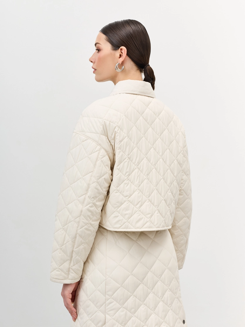 Стеганый укороченный жакет