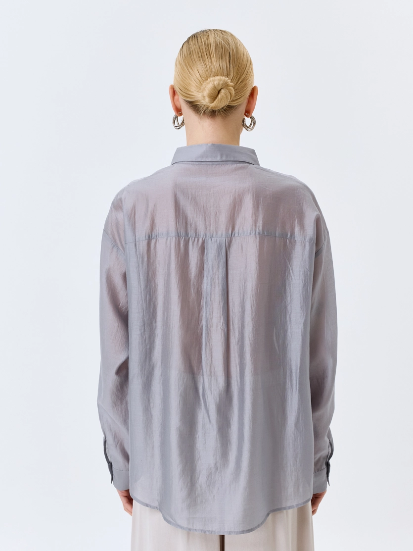 Комбинированная блузка из тенселя