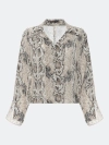 Укороченная блузка с анималистичным принтом