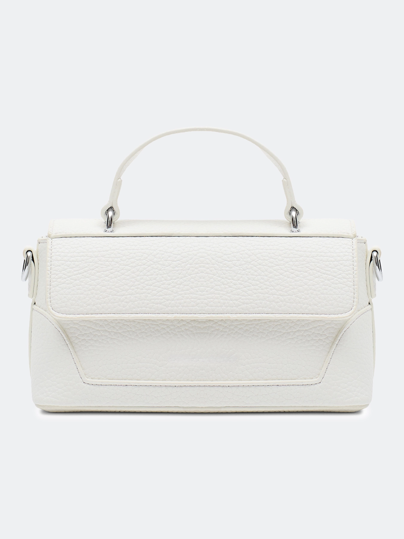 Белая сумка-багет SAVAGE