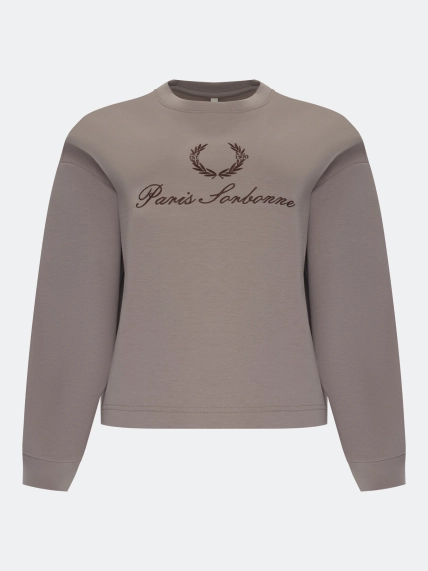 Oversize свитшот с деликатной вышивкой