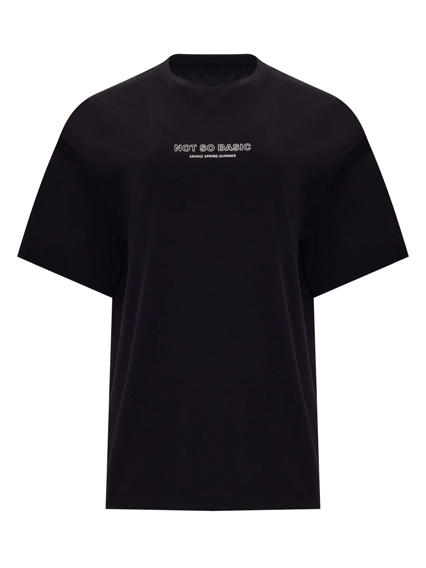Футболка oversize с  минималистичным текстовым принтом