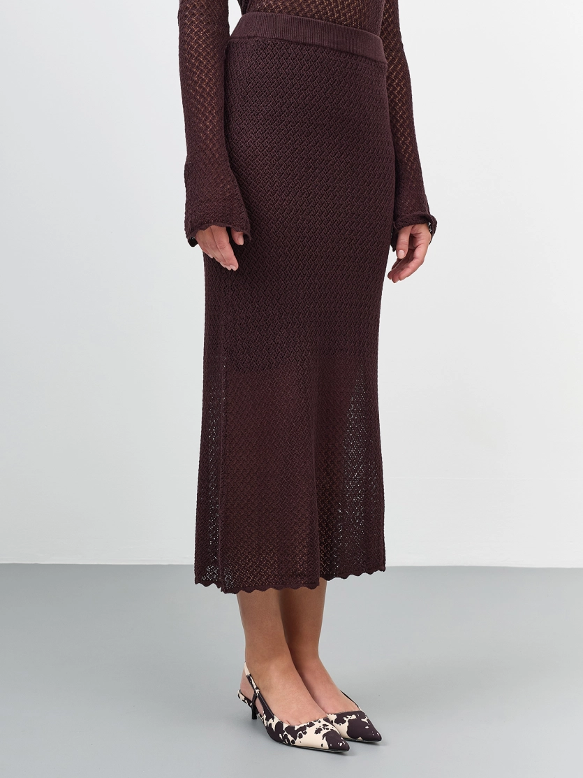 Ажурная юбка-макси