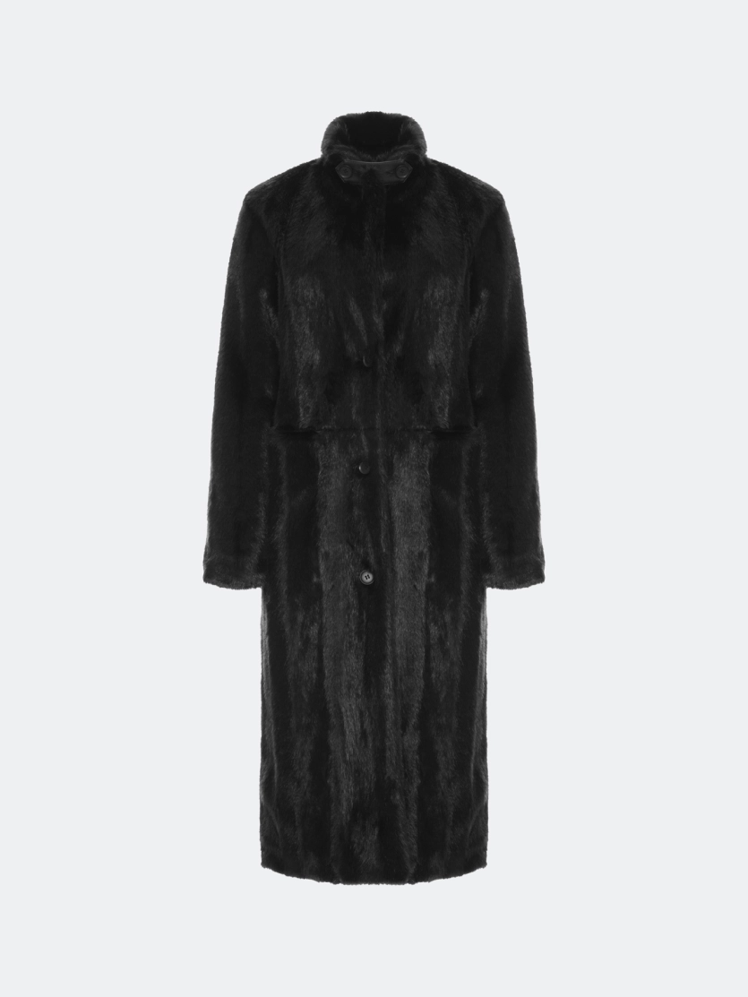 Шуба из искуственного меха норки