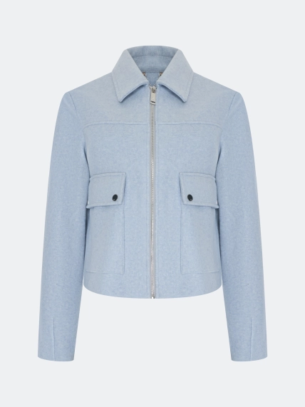 Яркий жакет из пальтовой ткани