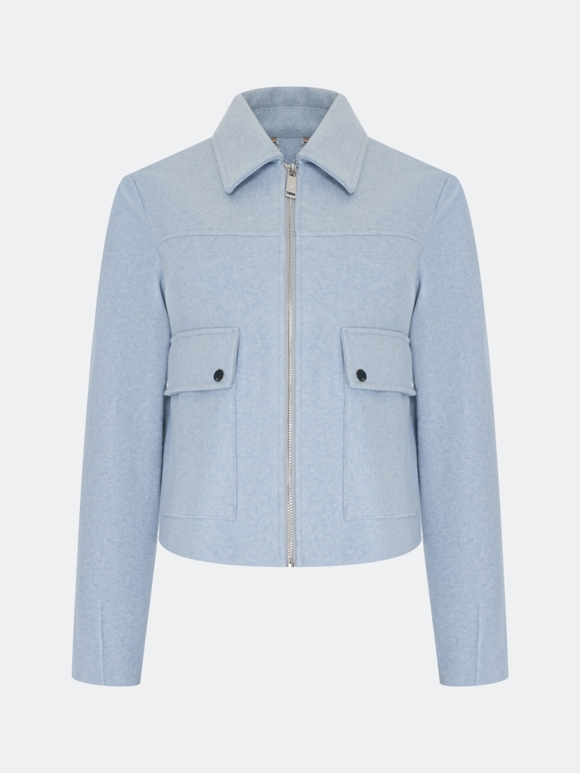 Яркий жакет из пальтовой ткани