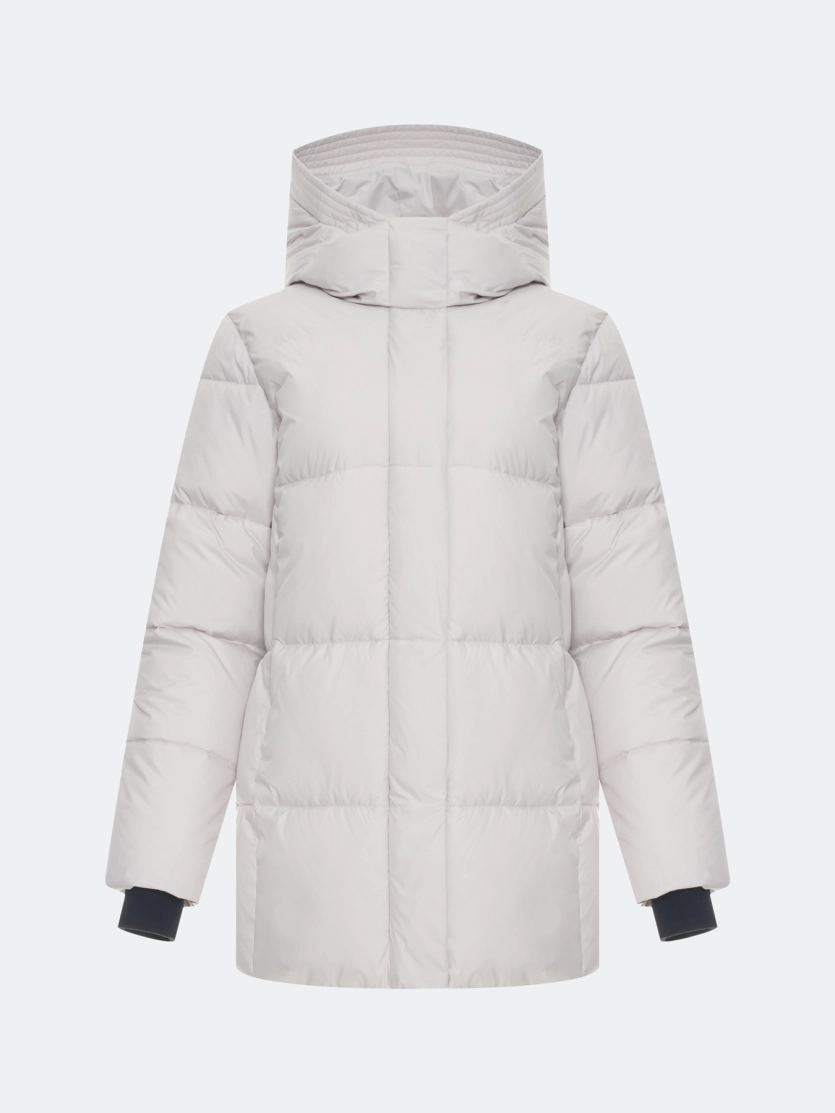 Удлиненная куртка с трикотажными манжетами