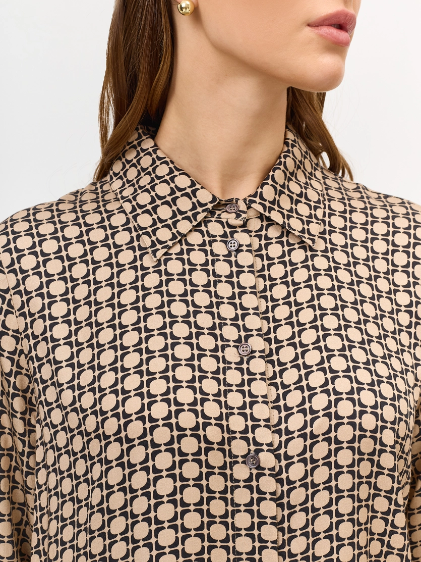 Блузка с принтом из 100% вискозы