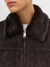 Замшевая куртка с искусственным мехом