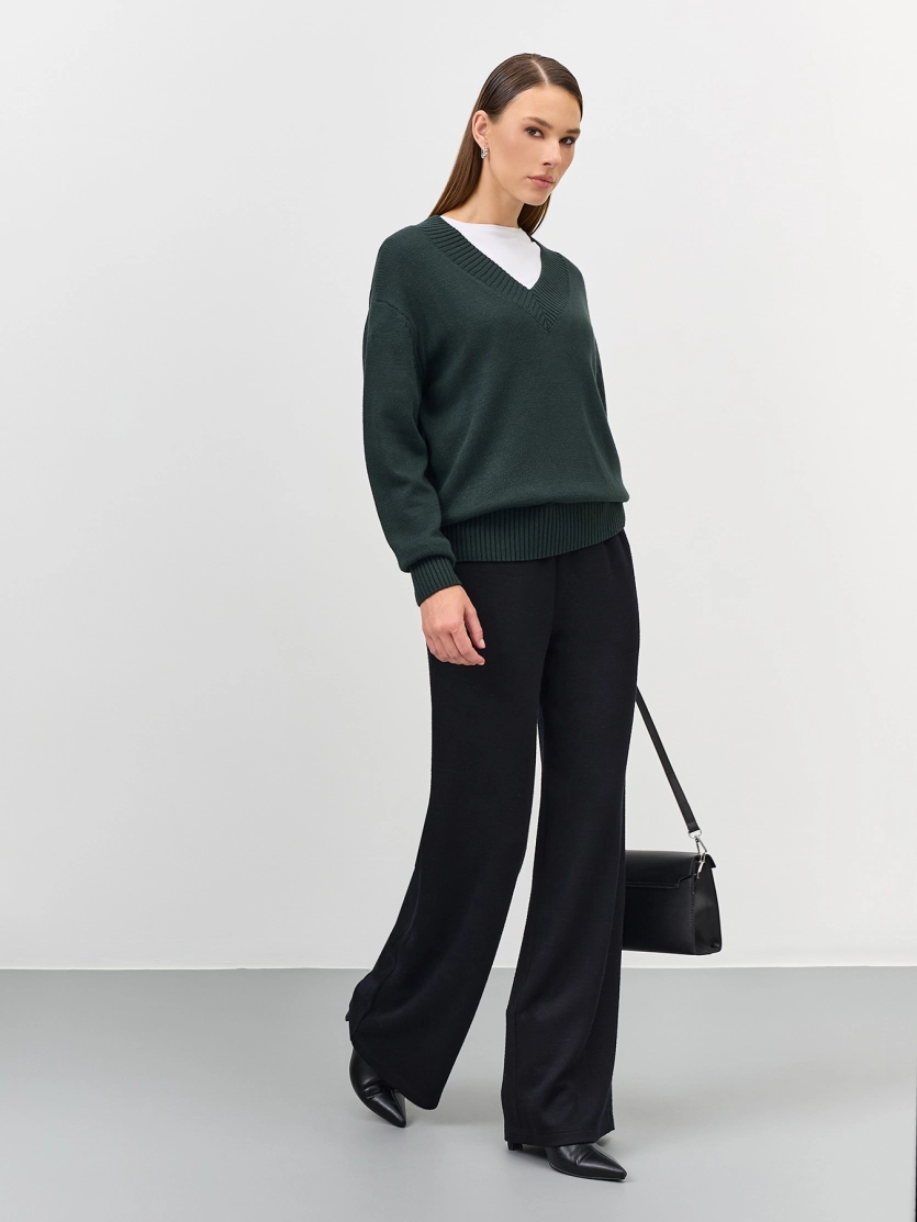 Базовый джемпер с V-образным вырезом