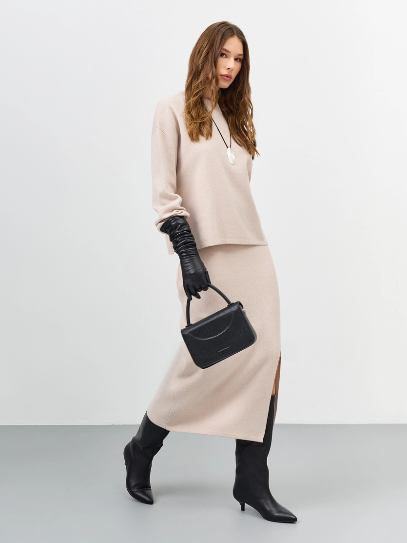 Вязаная юбка-карандаш