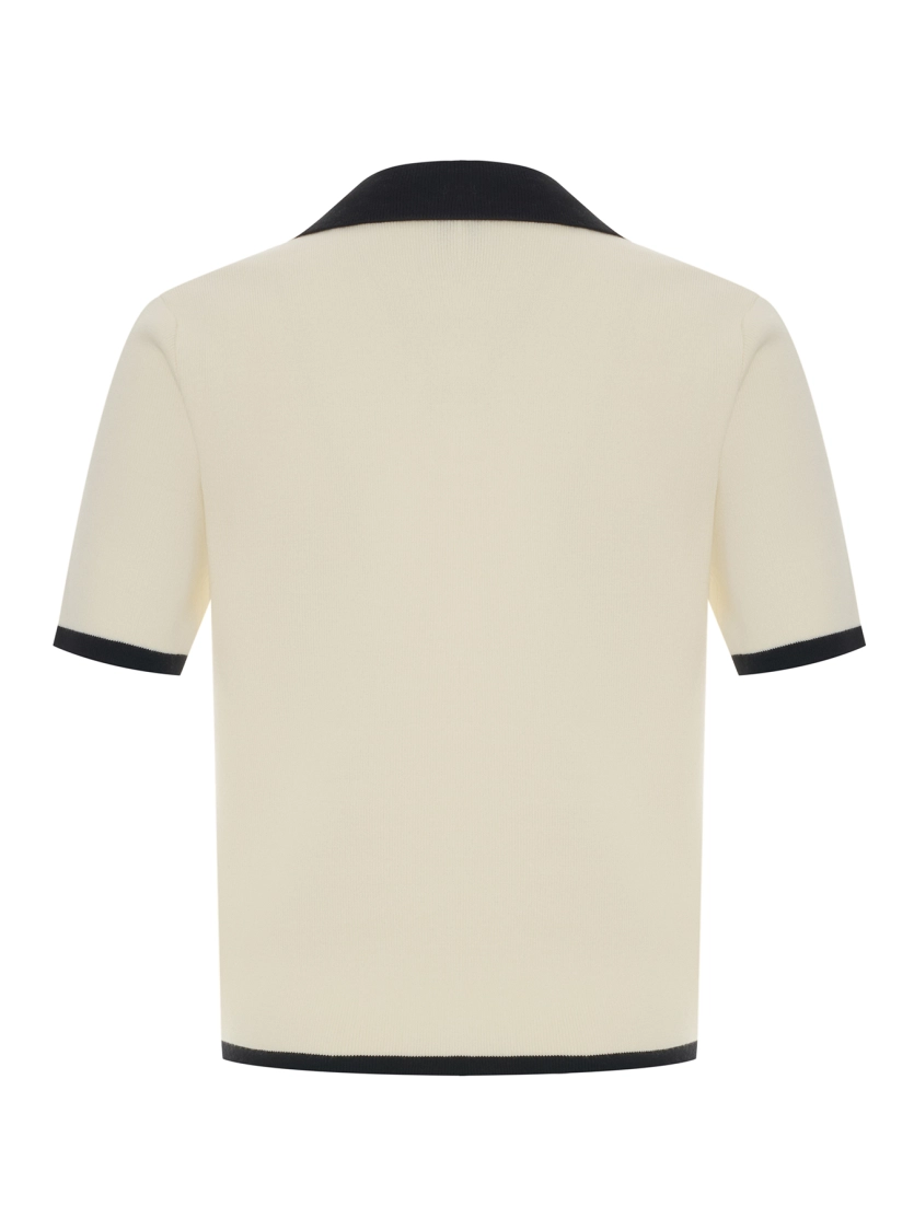 Джемпер поло с контрастными деталями