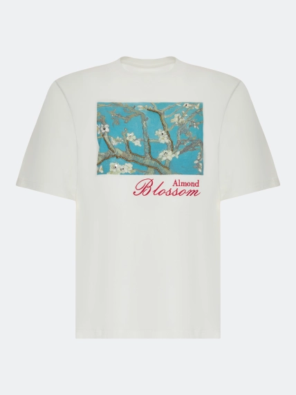 Oversize футболка с вышивкой и принтом