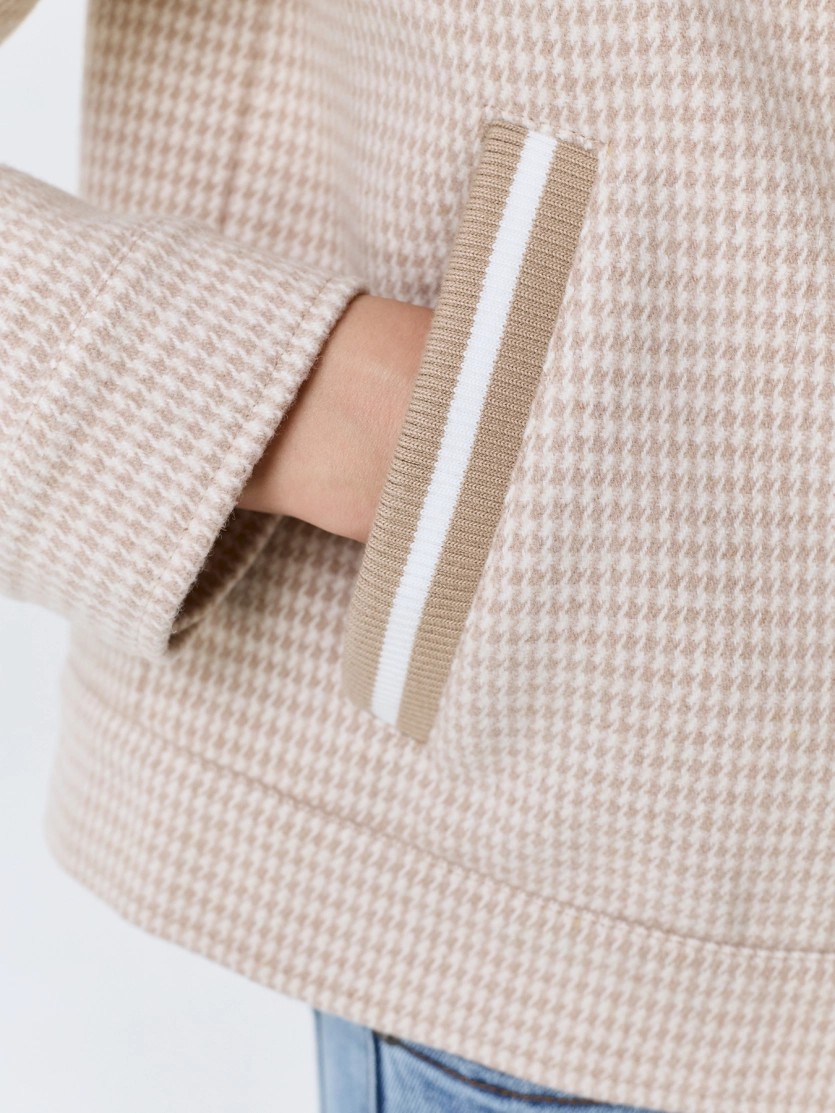 Бомбер с принтом "Pied-de-poule"