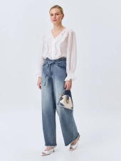 Широкие джинсы в стиле "Бохо"