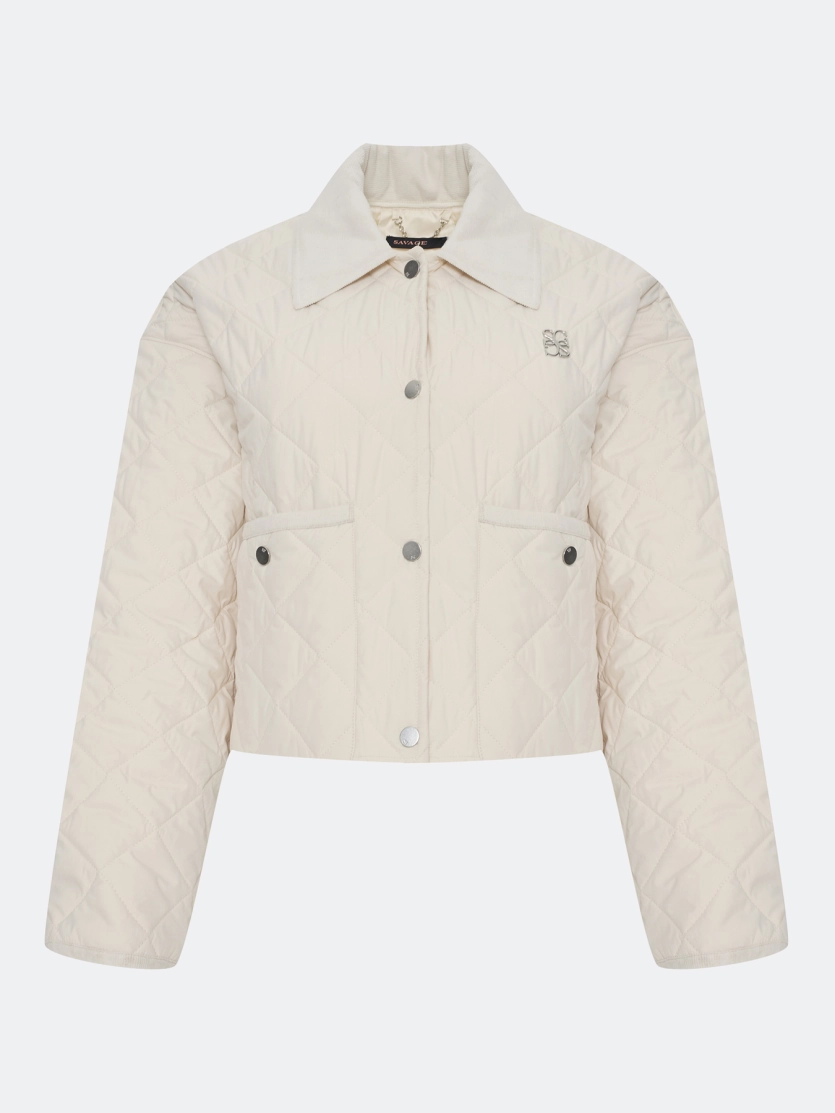 Стеганый укороченный жакет