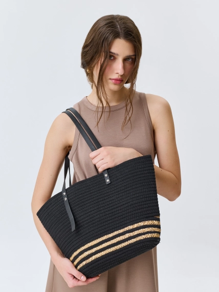 Сумка-шоппер из рафии