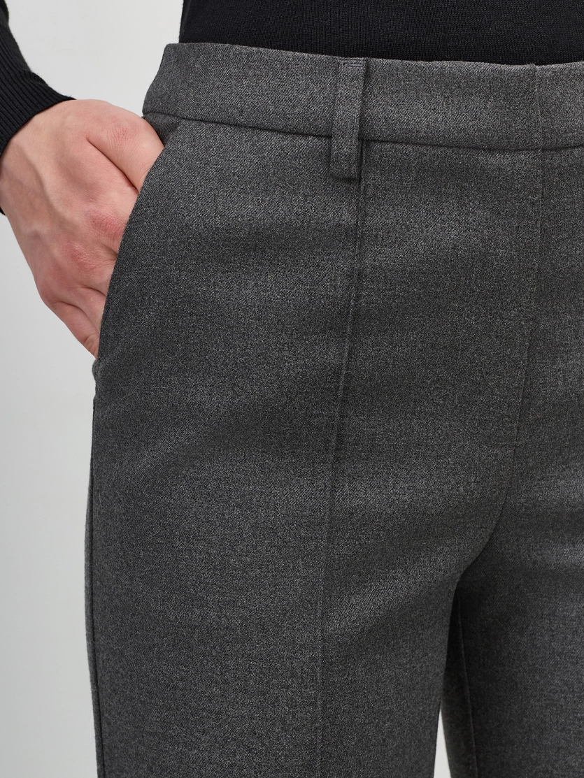 Меланжевые брюки со стрелками