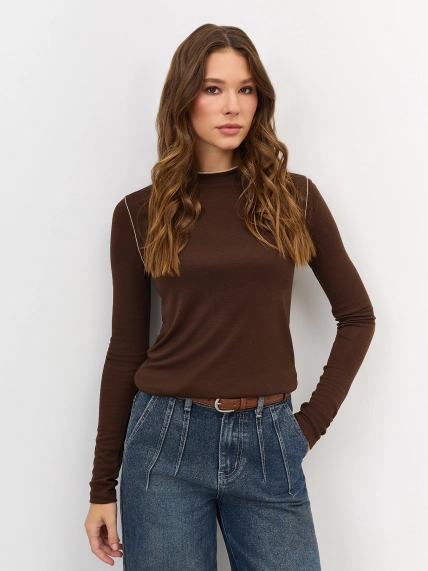 Тонкий лонгслив из модала