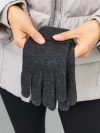Вязаные перчатки с шерстью