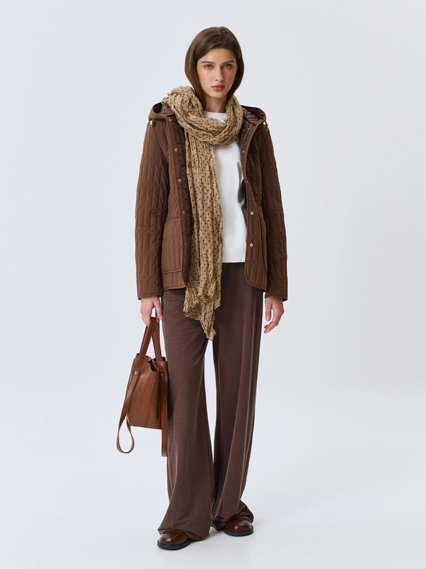 Палантин в горошек