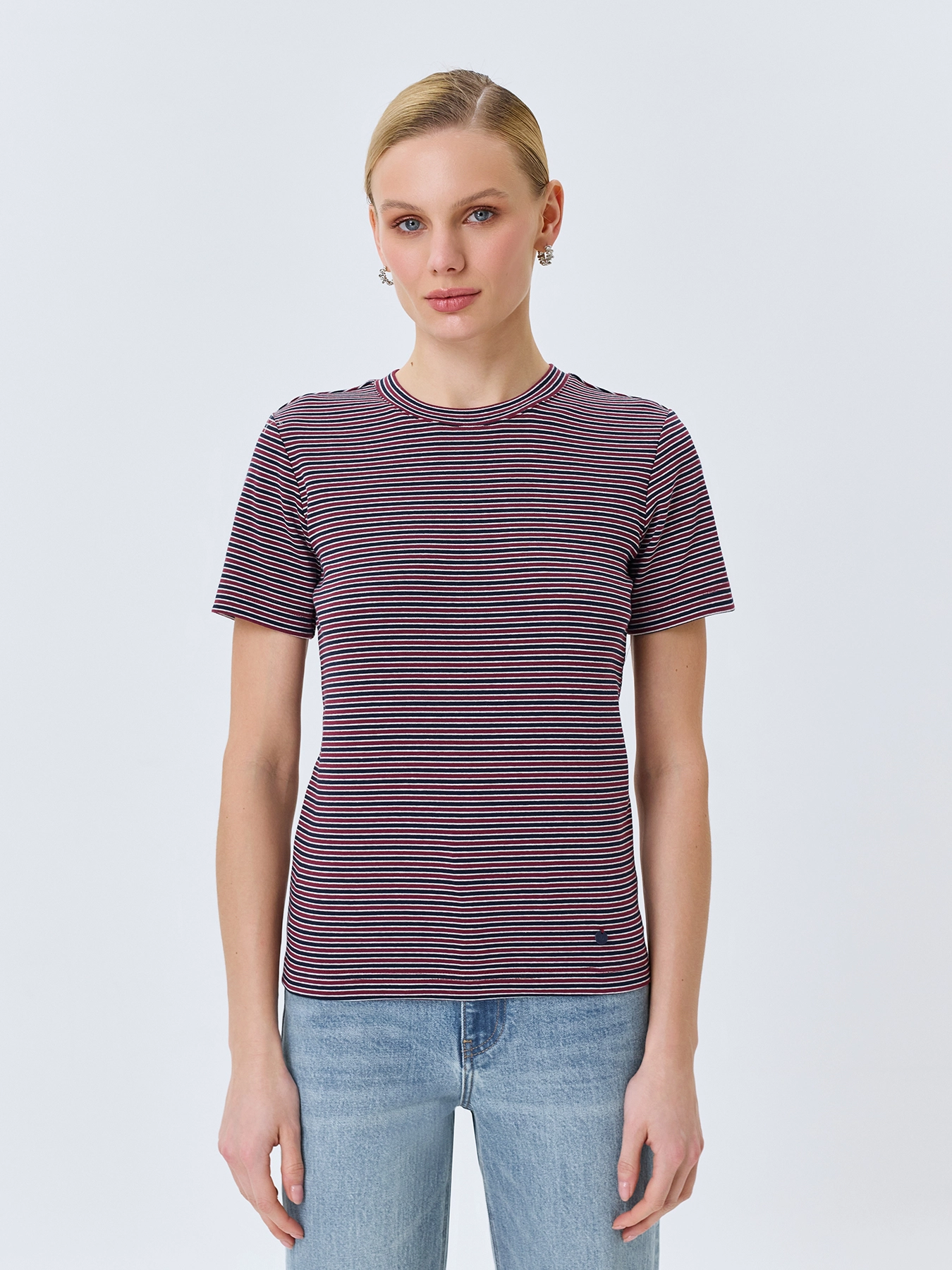 Приталенная футболка в полоску SAVAGE