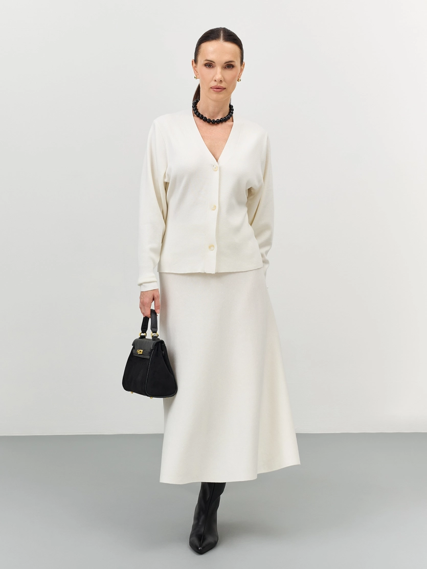 Кардиган с объемными рукавами