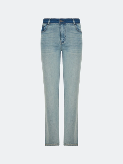 Джинсы Straight fit с акцентной контрастной варкой