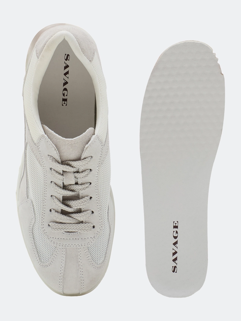 Серые замшевые кеды