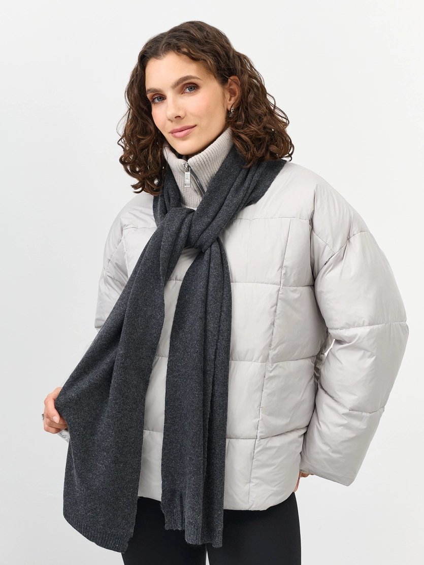 Графитовый шарф из смесовой вискозы