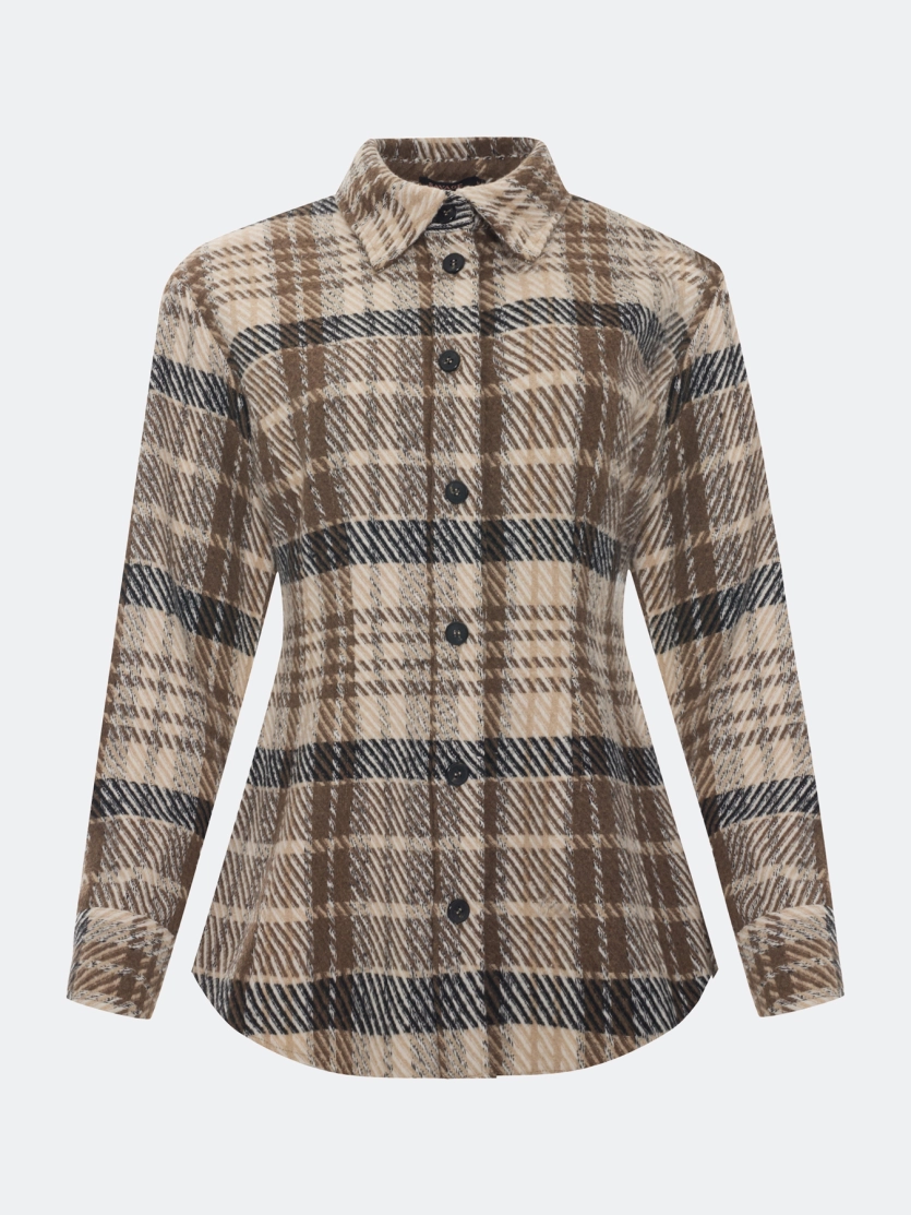 Приталенная рубашка в клетку