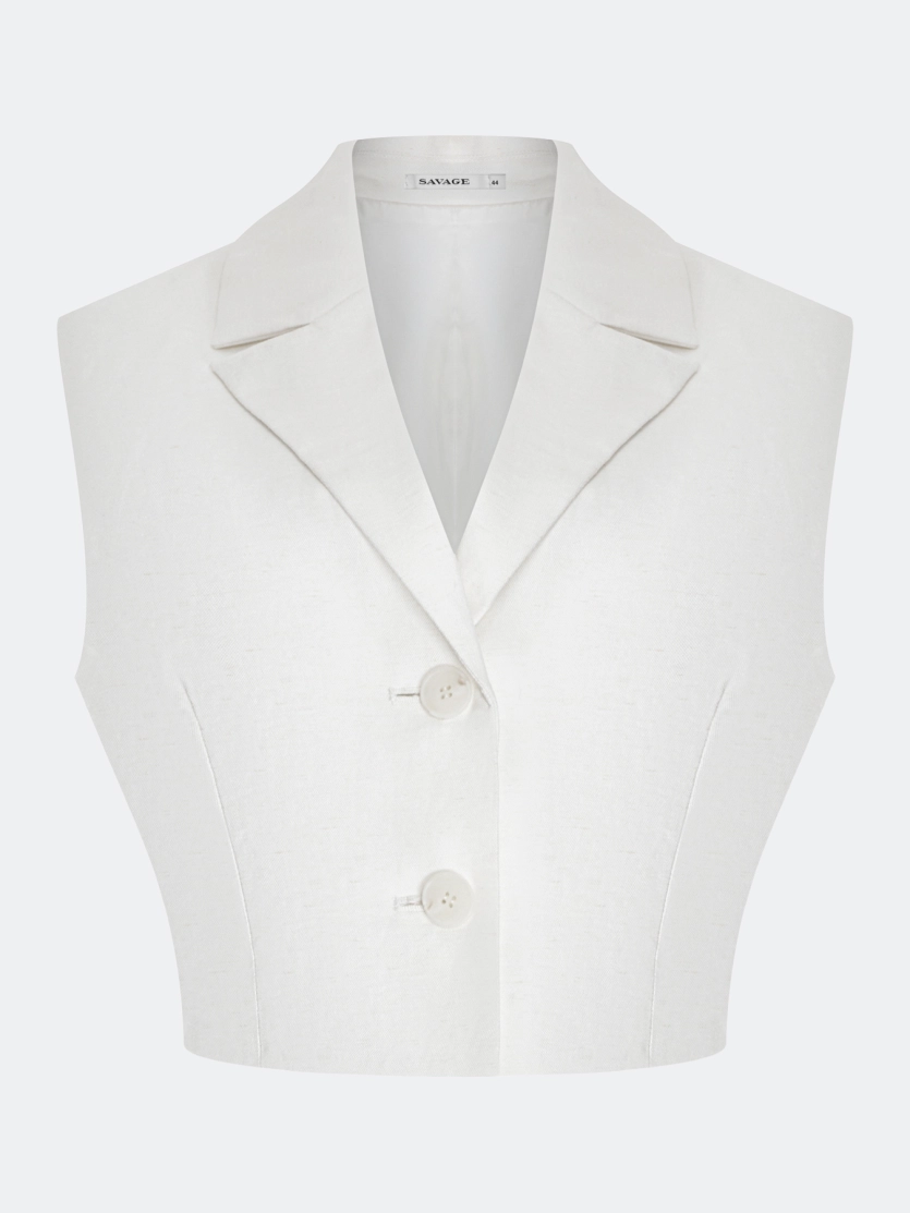 Укороченный жилет из вискозы